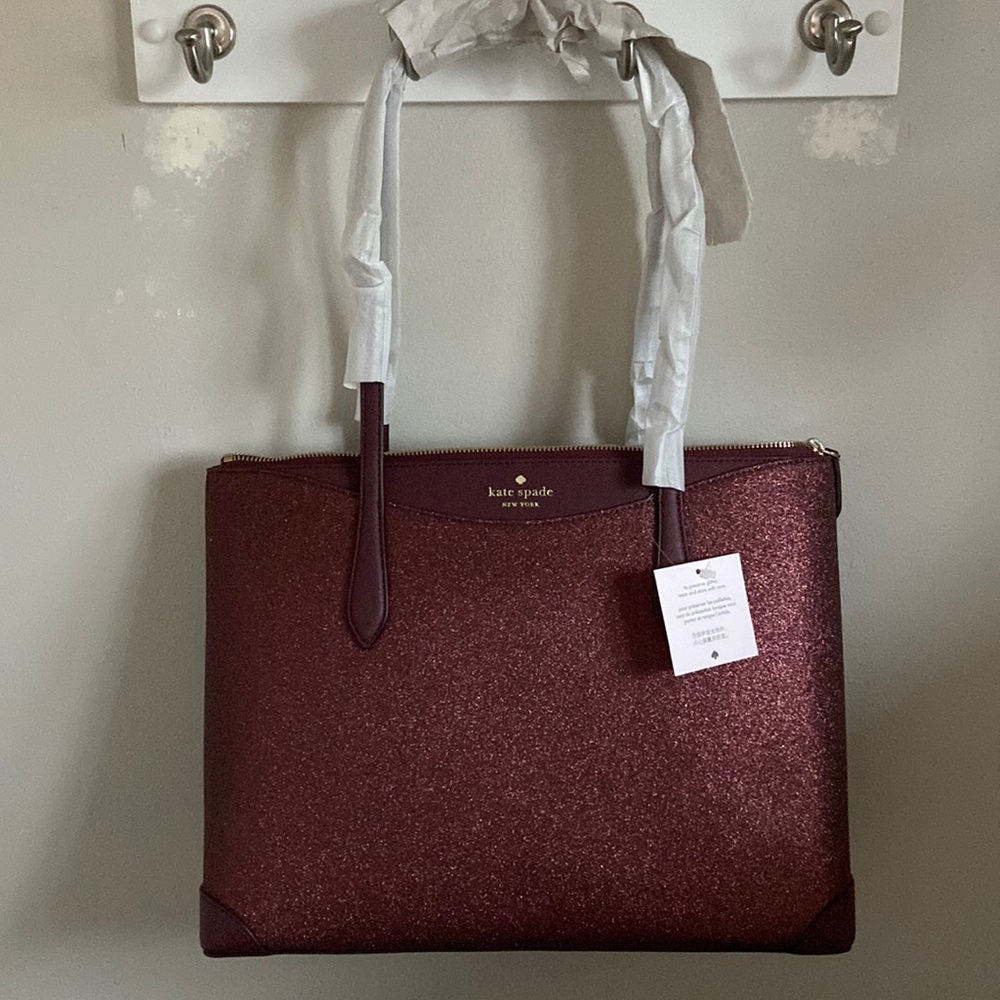 Kate Spade tote 💖 glitter fabric 💖 deep nova